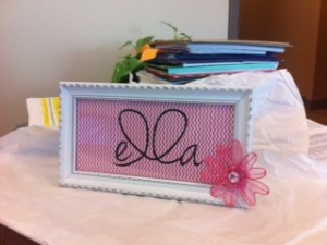 DIY gift frame